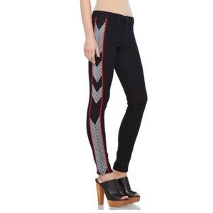 rag & bone Black and Red Skinny Jeans